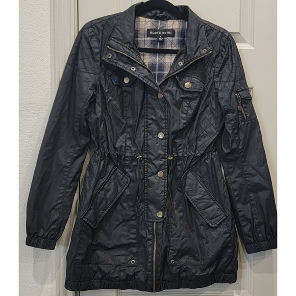 Blanc Noir Anorak Jacket Removable Faux Fur Hood - Picture 7 of 11